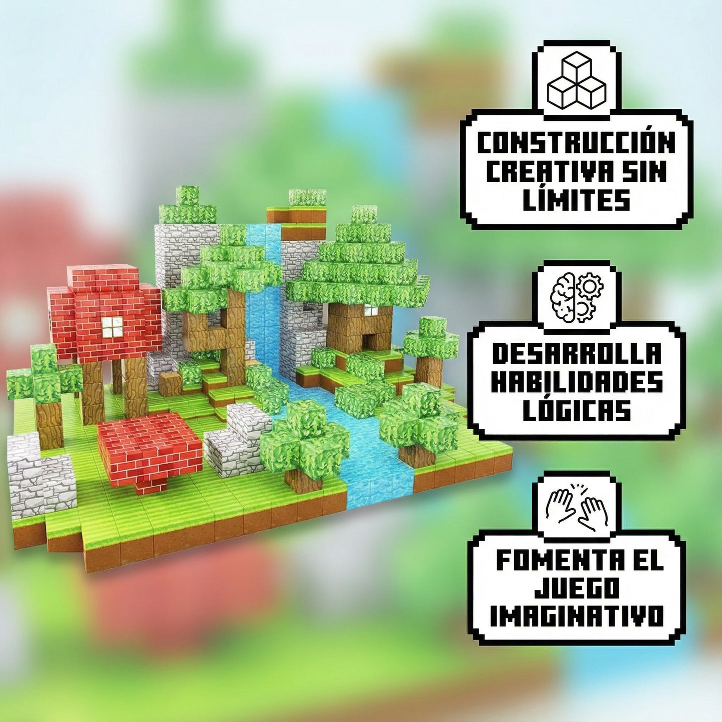 Bloques Construcción Magnéticos - CubeWorld™